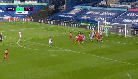 【英超】阿利松补时头球绝杀！利物浦2比1客胜西布朗